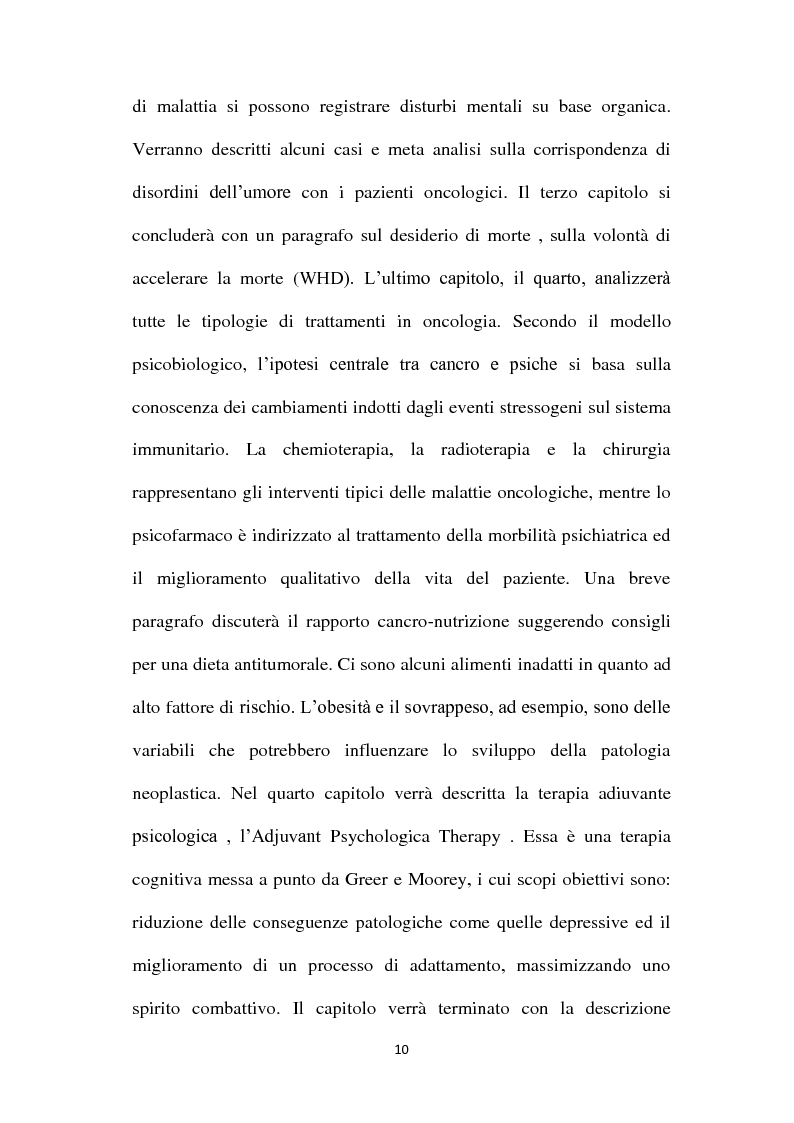 Anteprima della tesi: Problematiche psicopatologiche in oncologia: cenni epidemiologici sulla depressione, Pagina 5