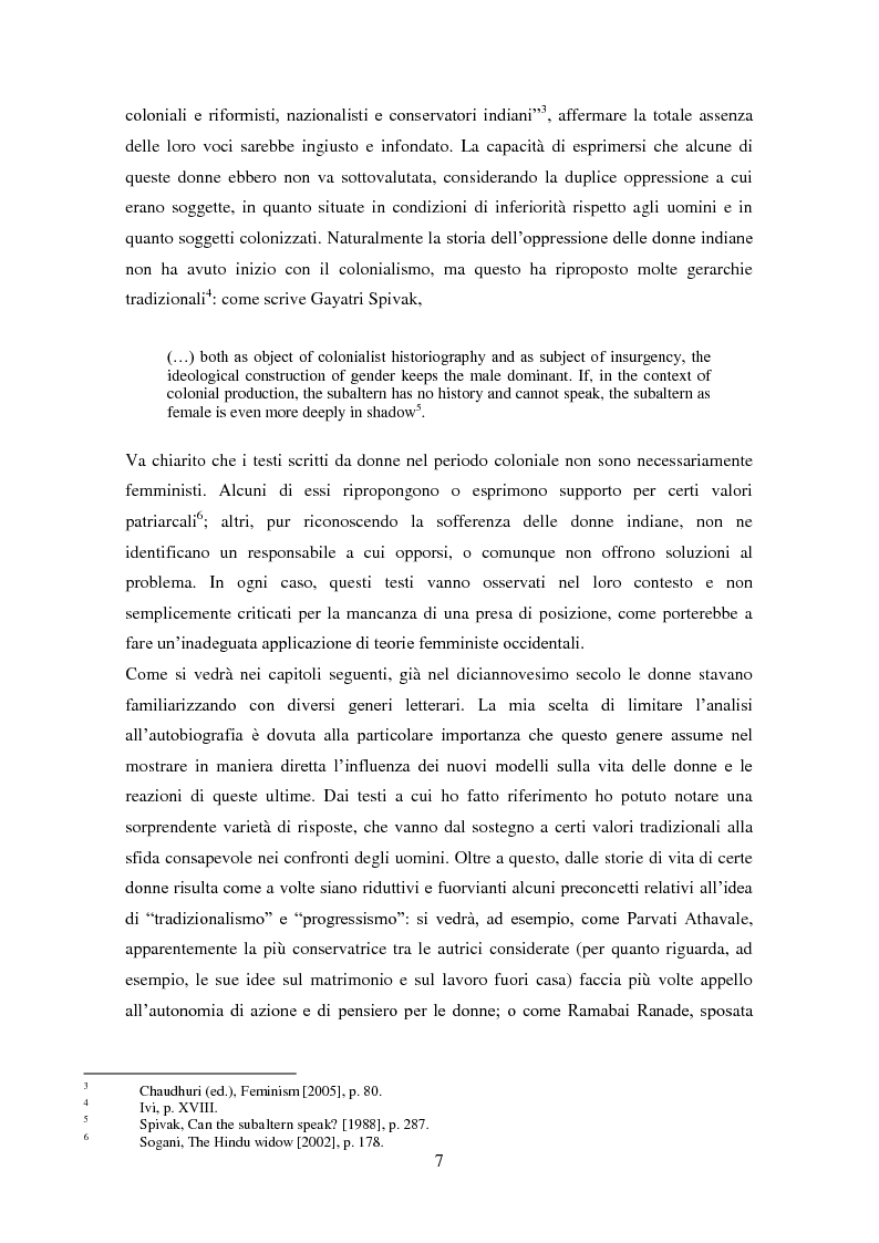 Anteprima della tesi: Le risposte delle donne indiane ai movimenti riformisti: esempi tratti da alcune autobiografie, Pagina 3