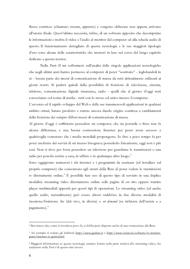 Anteprima della tesi: Dall’offline all’online: analisi dei nuovi media digitali, con particolare riferimento alla webradiotelevisione dell’Università di Pavia, Pagina 3