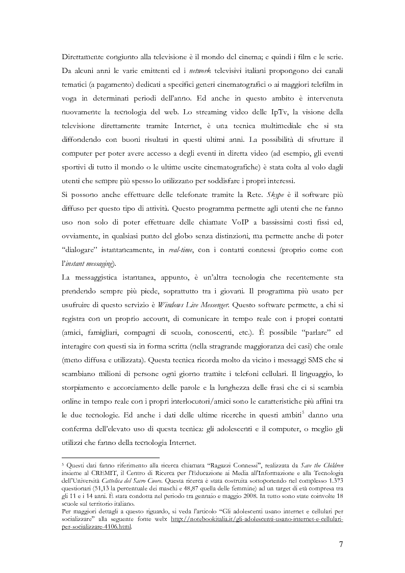 Anteprima della tesi: Dall’offline all’online: analisi dei nuovi media digitali, con particolare riferimento alla webradiotelevisione dell’Università di Pavia, Pagina 4