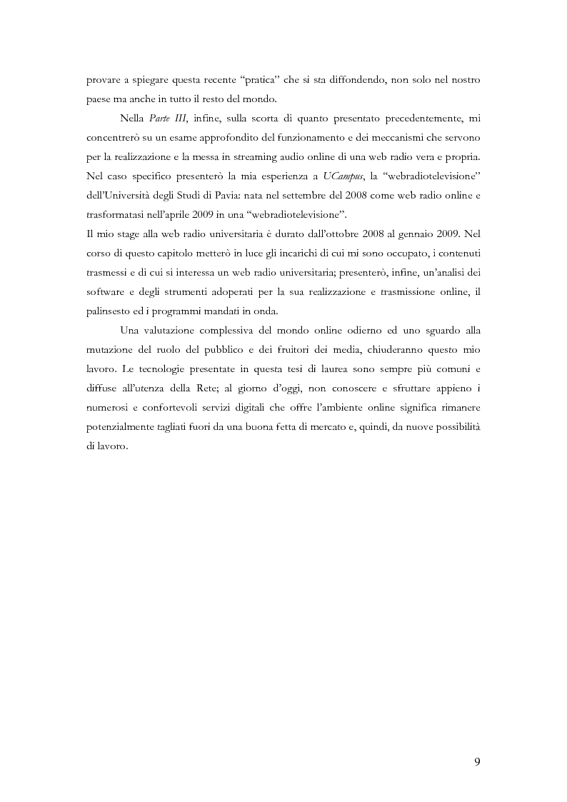 Anteprima della tesi: Dall’offline all’online: analisi dei nuovi media digitali, con particolare riferimento alla webradiotelevisione dell’Università di Pavia, Pagina 6