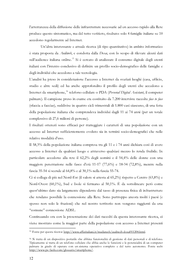 Anteprima della tesi: Dall’offline all’online: analisi dei nuovi media digitali, con particolare riferimento alla webradiotelevisione dell’Università di Pavia, Pagina 9