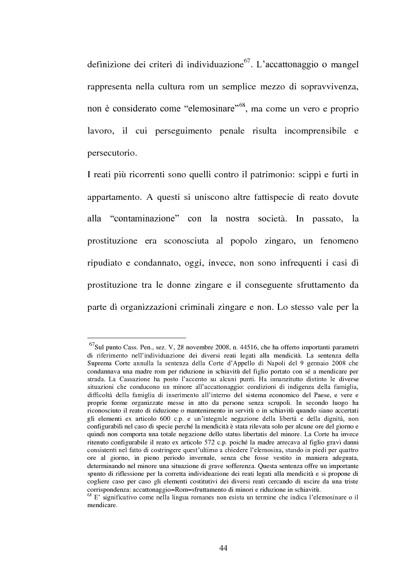 Estratto dalla tesi: Minori Rom e devianza