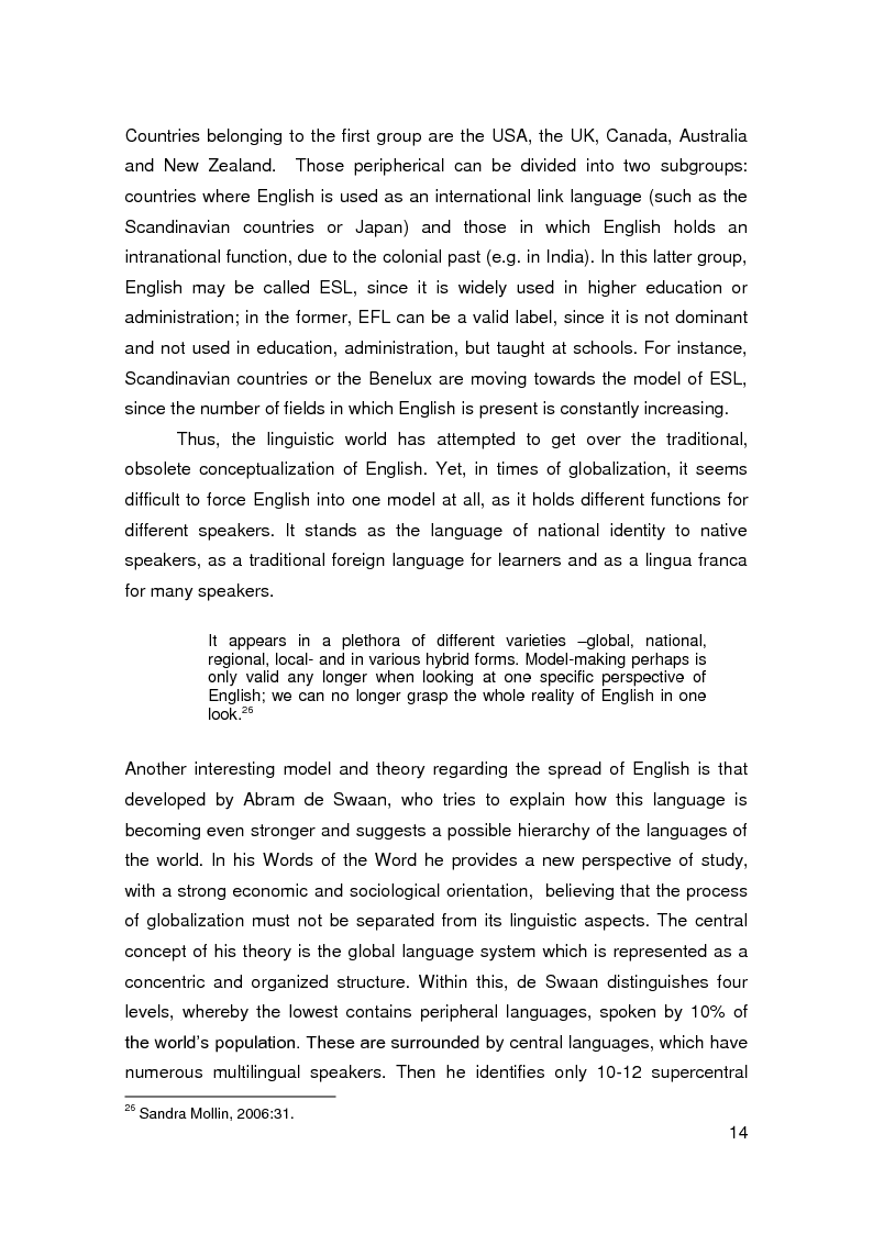 Anteprima della tesi: The role of Euro-English as a new potential variety in the multilingual European institutions: a social and linguistic study, Pagina 12