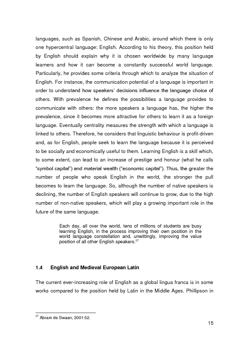 Anteprima della tesi: The role of Euro-English as a new potential variety in the multilingual European institutions: a social and linguistic study, Pagina 13