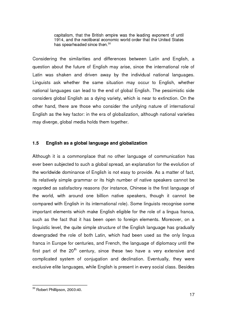Anteprima della tesi: The role of Euro-English as a new potential variety in the multilingual European institutions: a social and linguistic study, Pagina 15