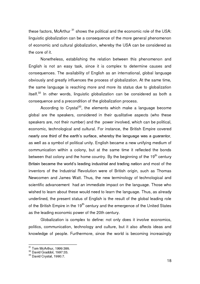Anteprima della tesi: The role of Euro-English as a new potential variety in the multilingual European institutions: a social and linguistic study, Pagina 16
