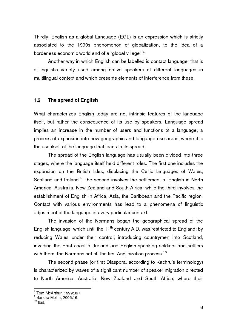 Anteprima della tesi: The role of Euro-English as a new potential variety in the multilingual European institutions: a social and linguistic study, Pagina 4