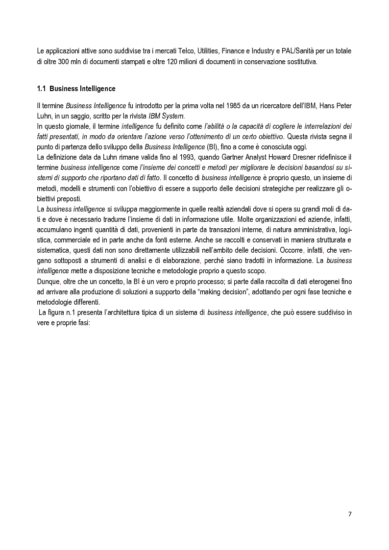 Anteprima della tesi: Pentaho e soluzioni di business intelligence, Pagina 3