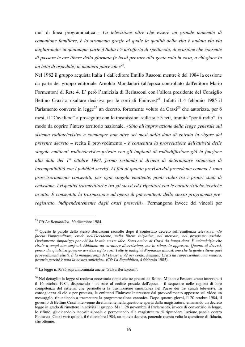 Anteprima della tesi: Media e politica nella transizione fra prima e seconda Repubblica, Pagina 12