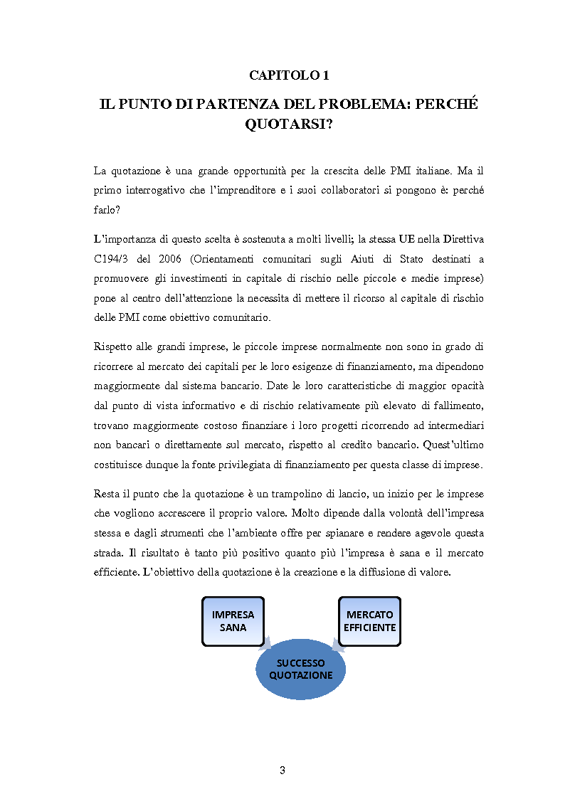 Anteprima della tesi: La quotazione come ricetta vincente della crescita delle PMI italiane, Pagina 4