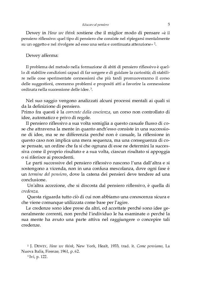 Anteprima della tesi: L'educazione scientifica nella scuola dell'infanzia per lo sviluppo del pensiero critico del bambino, Pagina 8