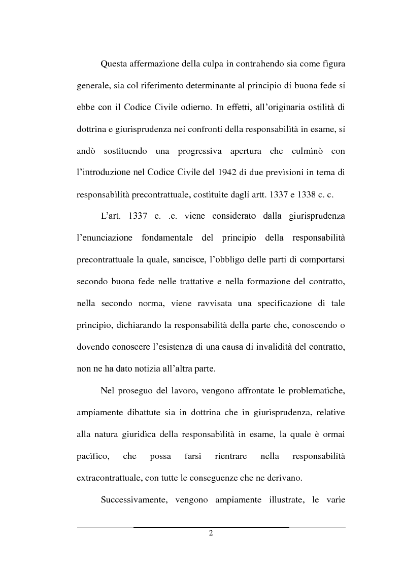 Anteprima della tesi: La responsabilità precontrattuale, Pagina 3