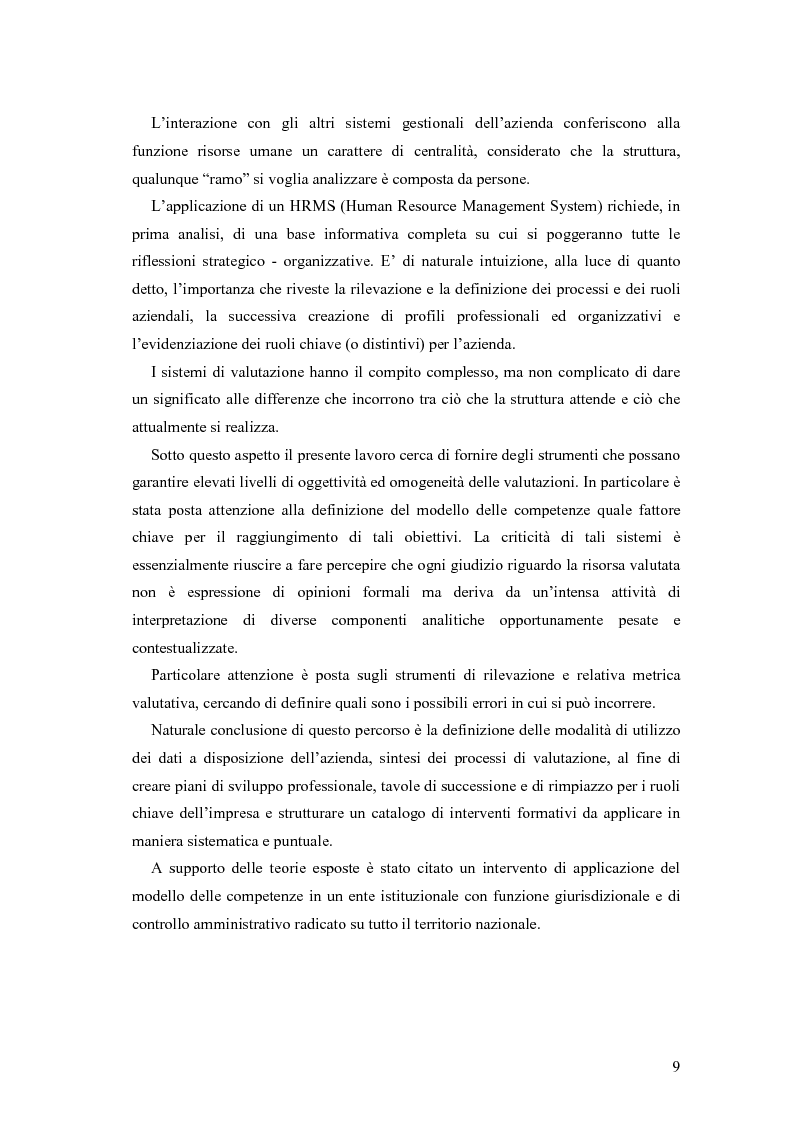 Anteprima della tesi: I Sistemi di Valutazione del Personale: Criteri e Metodi per un Modello Integrato di Gestione R.U., Pagina 3