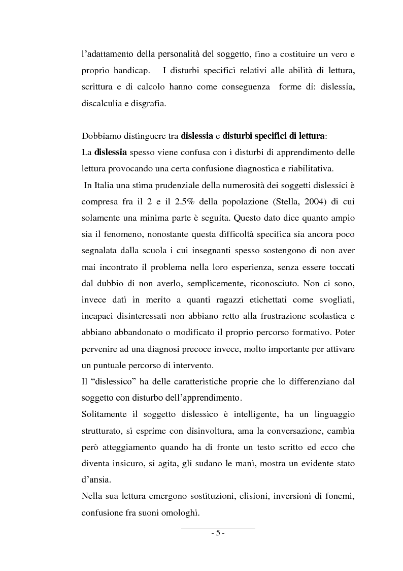 Anteprima della tesi: Ritardo evolutivo: Analisi di un caso, Pagina 5