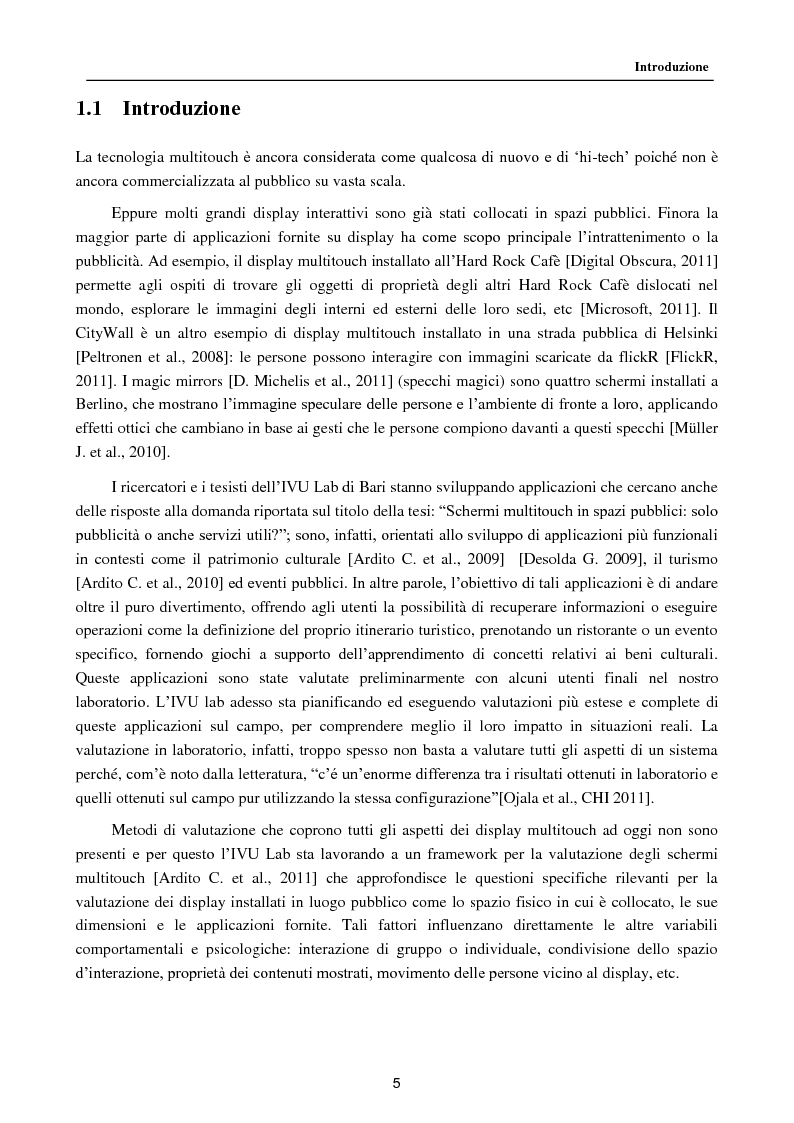 Anteprima della tesi: Schermi multitouch in spazi pubblici: solo pubblicità o anche servizi utili?, Pagina 3