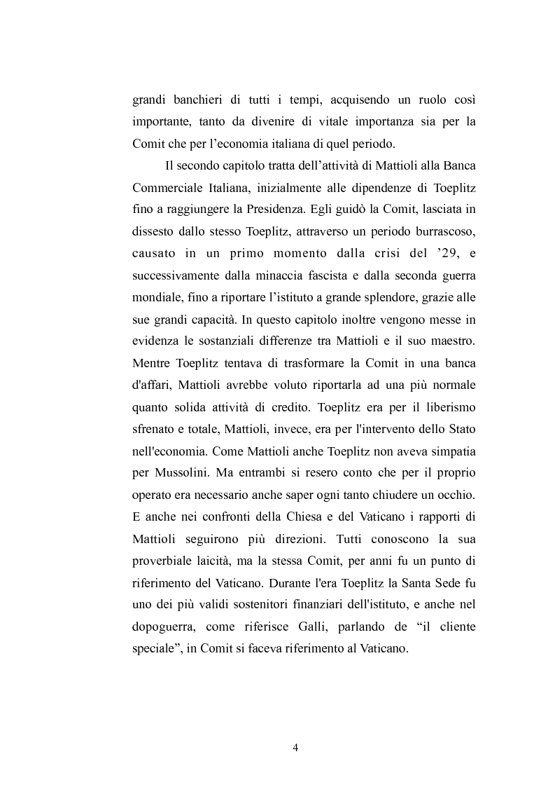 Anteprima della tesi: Raffaele Mattioli (1895 - 1973) un grande banchiere meridionale alla Comit, Pagina 3