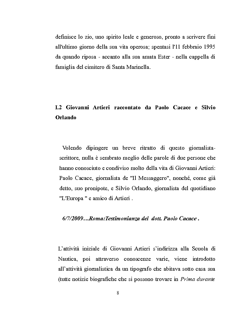 Anteprima della tesi: Giovanni Artieri e la letteratura a Napoli tra 800 e 900., Pagina 8