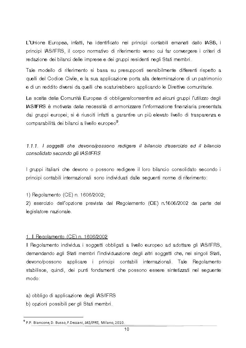 Anteprima della tesi: Il bilancio consolidato IAS/IFRS dei gruppi bancari: il caso Barclays Bank PLC, Pagina 6