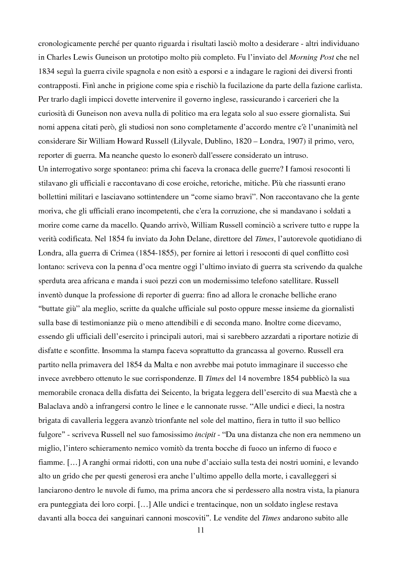 Anteprima della tesi: Il prezzo della verità. Professione inviato di guerra., Pagina 9