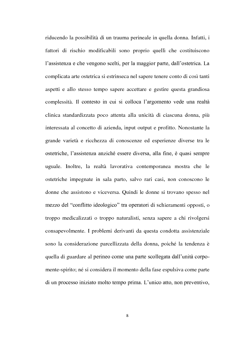 Anteprima della tesi: Episiotomia: frequenza, impatto fisico e postumi. Indagine condotta su un campione di donne e di ostetriche., Pagina 4