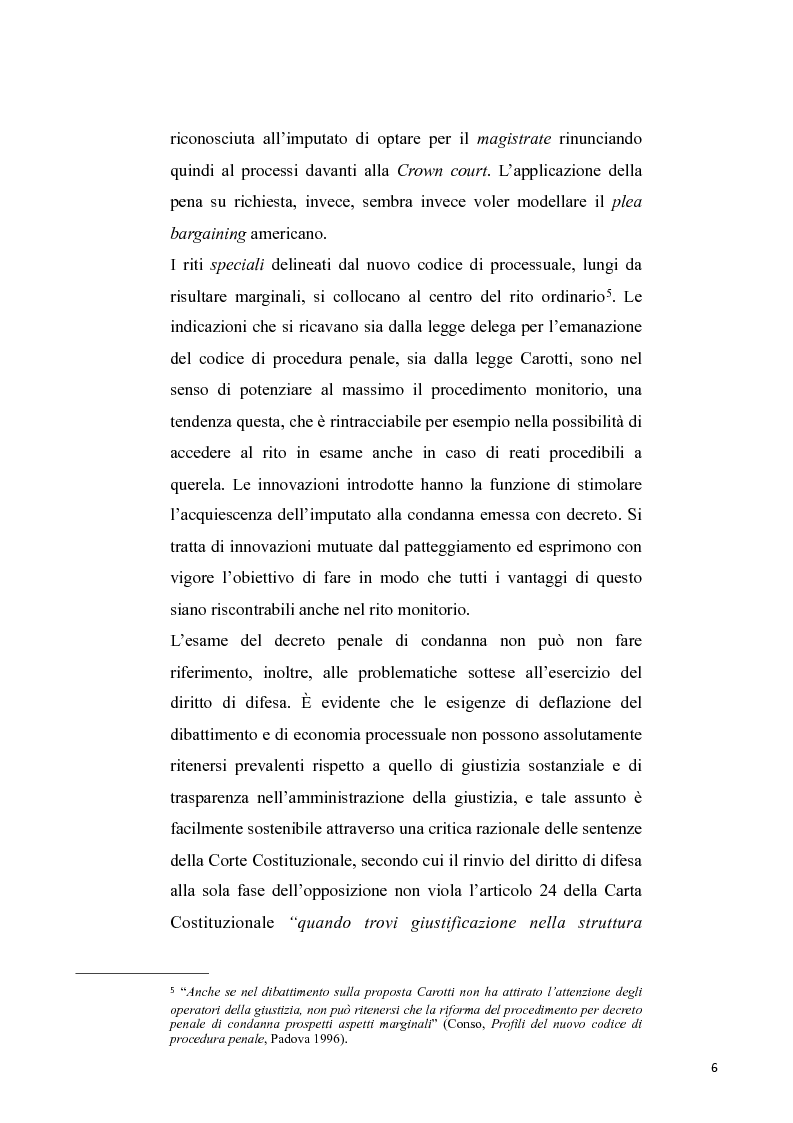 Anteprima della tesi: Il decreto penale di condanna, Pagina 3