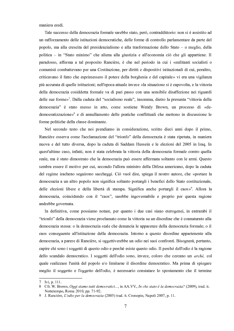 Anteprima della tesi: Democrazia e politica d'emancipazione, Pagina 6