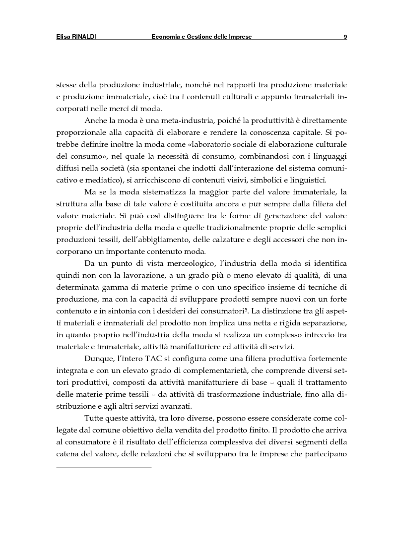 Anteprima della tesi: Il tessile-abbigliamento-calzature (T.A.C.) in Italia tra crisi e trasformazione, Pagina 7