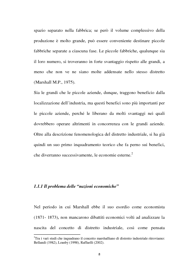 Anteprima della tesi: I distretti industriali - Dalla complessità alla mesoeconomia, Pagina 9
