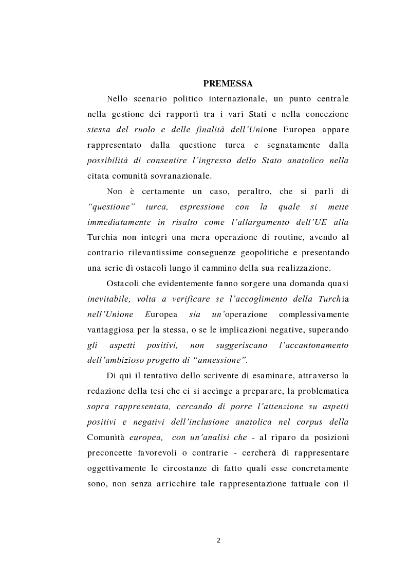 Anteprima della tesi: L'ingresso della Turchia nell' Unione Europea, Pagina 3