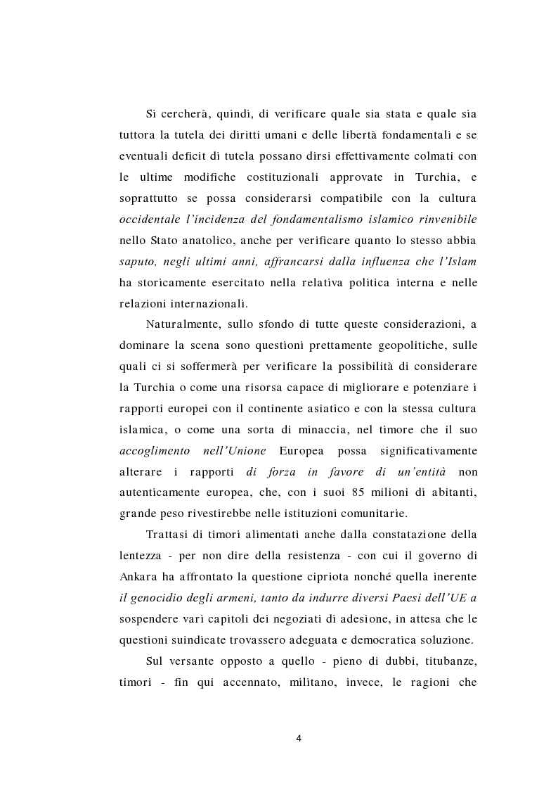 Anteprima della tesi: L'ingresso della Turchia nell' Unione Europea, Pagina 5