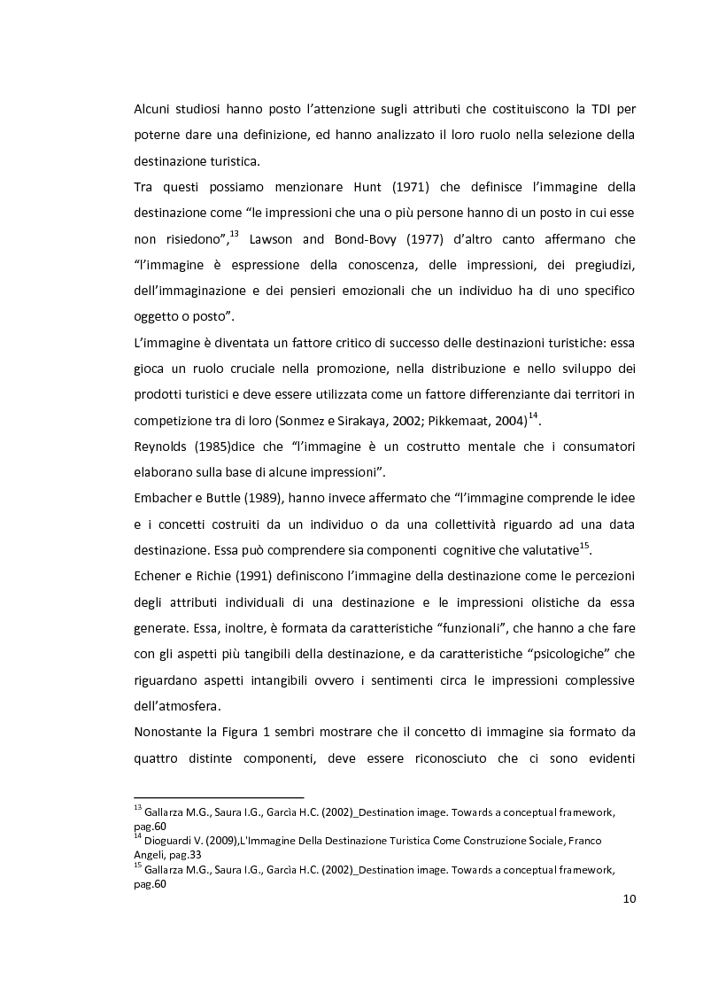 Anteprima della tesi: L’influenza dell’Immagine Paese sulla Tourism Satisfaction e le attitudini post-visita. Un’indagine sui Turisti Internazionali in Italia, Pagina 11