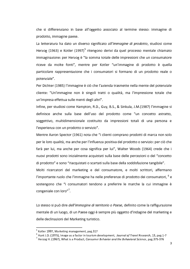 Anteprima della tesi: L’influenza dell’Immagine Paese sulla Tourism Satisfaction e le attitudini post-visita. Un’indagine sui Turisti Internazionali in Italia, Pagina 4