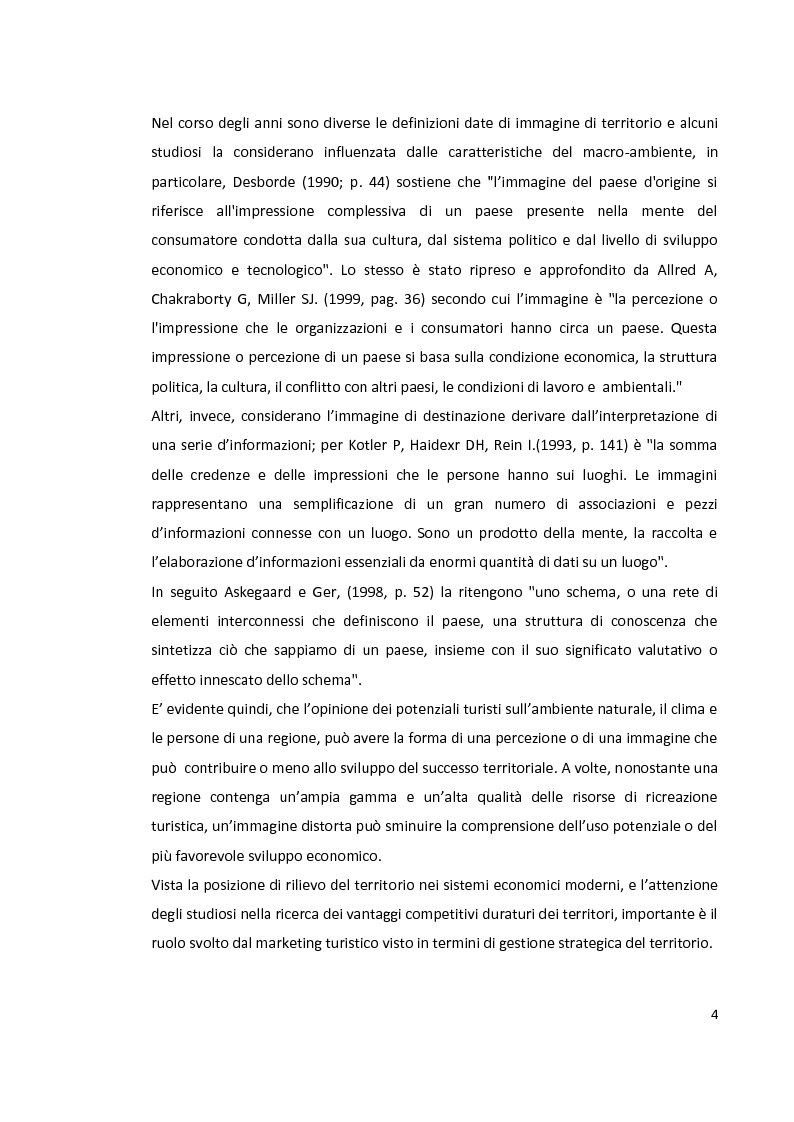 Anteprima della tesi: L’influenza dell’Immagine Paese sulla Tourism Satisfaction e le attitudini post-visita. Un’indagine sui Turisti Internazionali in Italia, Pagina 5