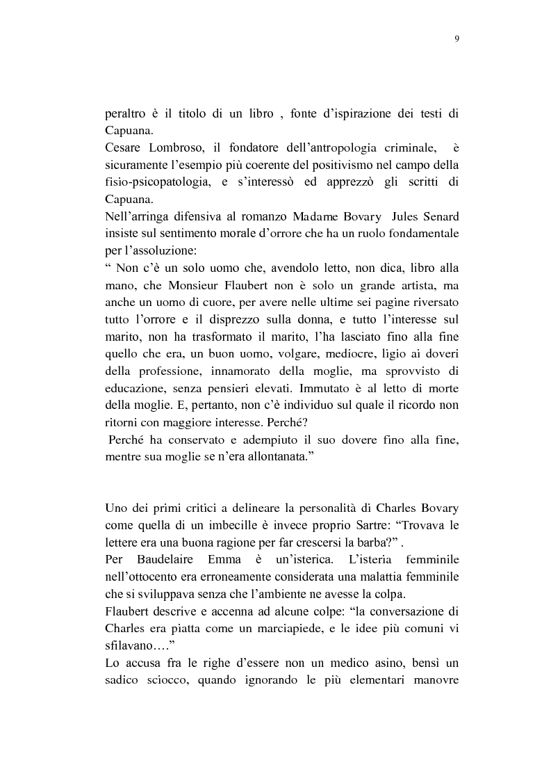 Anteprima della tesi: La Signora Contessa Grippa di San Celso e Madame Bovary a confronto, Pagina 8