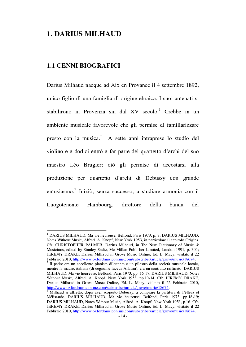 Anteprima della tesi: Le influenze jazzistiche nella musica di Darius Milhaud: La Création du Monde, Pagina 12