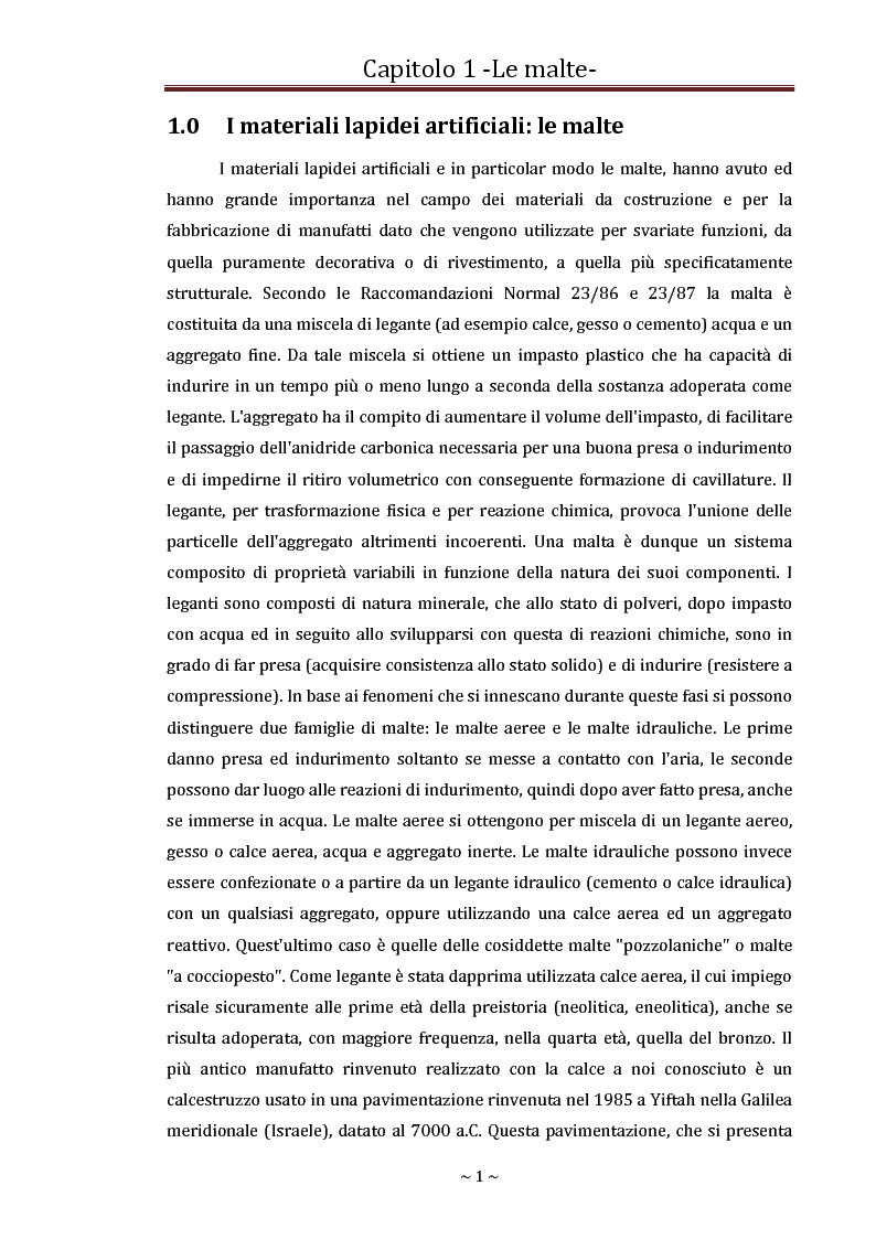Anteprima della tesi: Le malte di ghiara nell'edilizia storica catanese: fra lettura delle fonti e sperimentazione, Pagina 4