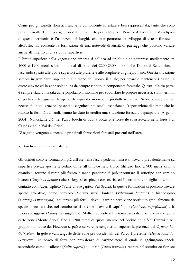 Anteprima della tesi: Caratteristiche forestali dei siti di nidificazione di Picchio nero (Dryocopus martius) nel Parco Nazionale delle Dolomiti Bellunesi, Pagina 4