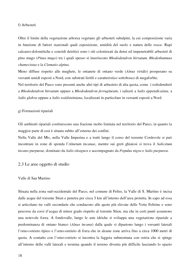 Anteprima della tesi: Caratteristiche forestali dei siti di nidificazione di Picchio nero (Dryocopus martius) nel Parco Nazionale delle Dolomiti Bellunesi, Pagina 7