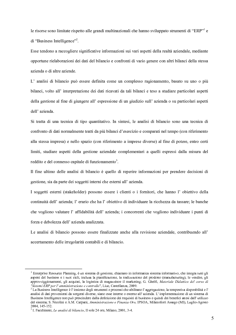 Anteprima della tesi: Le analisi di bilancio per migliorare le performance aziendali, Pagina 4