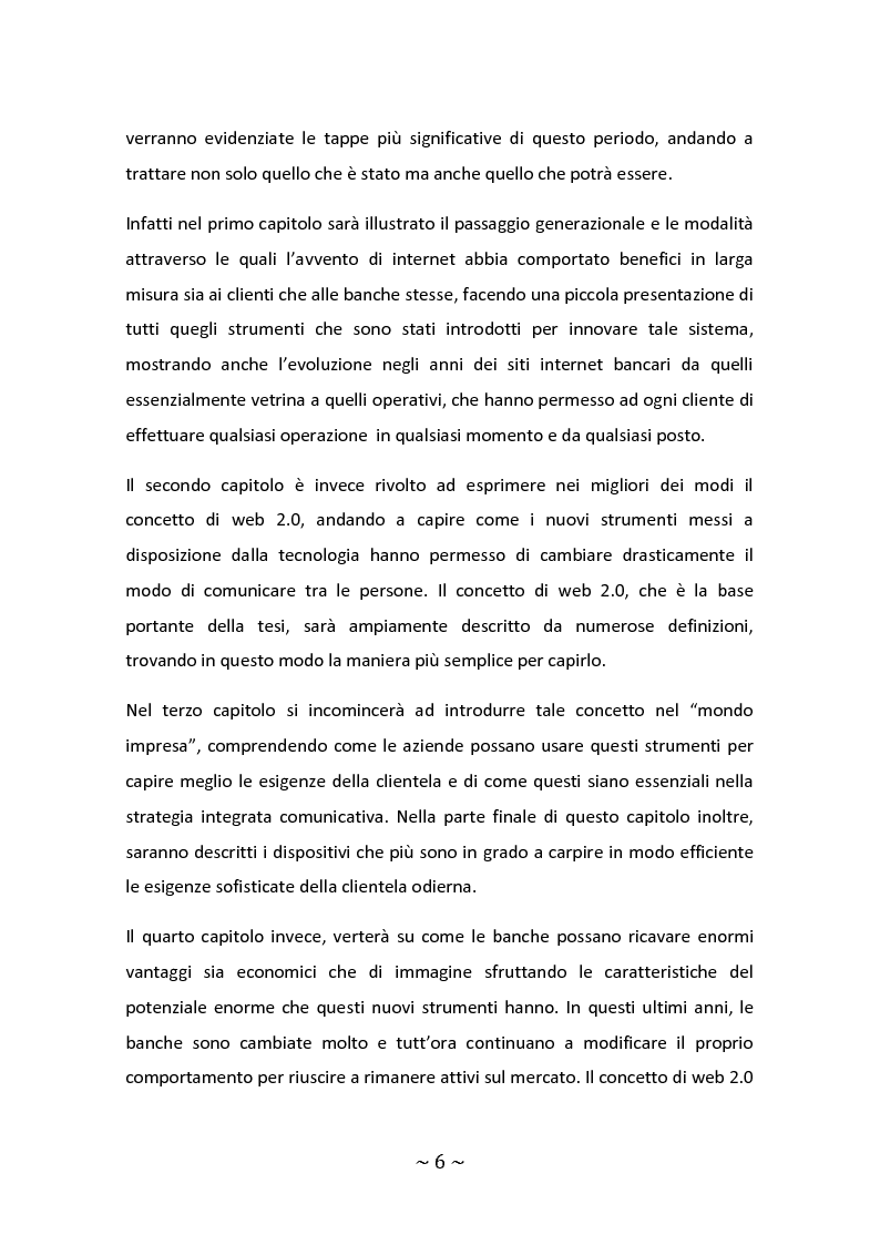 Anteprima della tesi: I cambiamenti nel rapporto banca-clienti a fronte dell'esperienza Web 2.0. Il caso del Banco Popolare, Pagina 3
