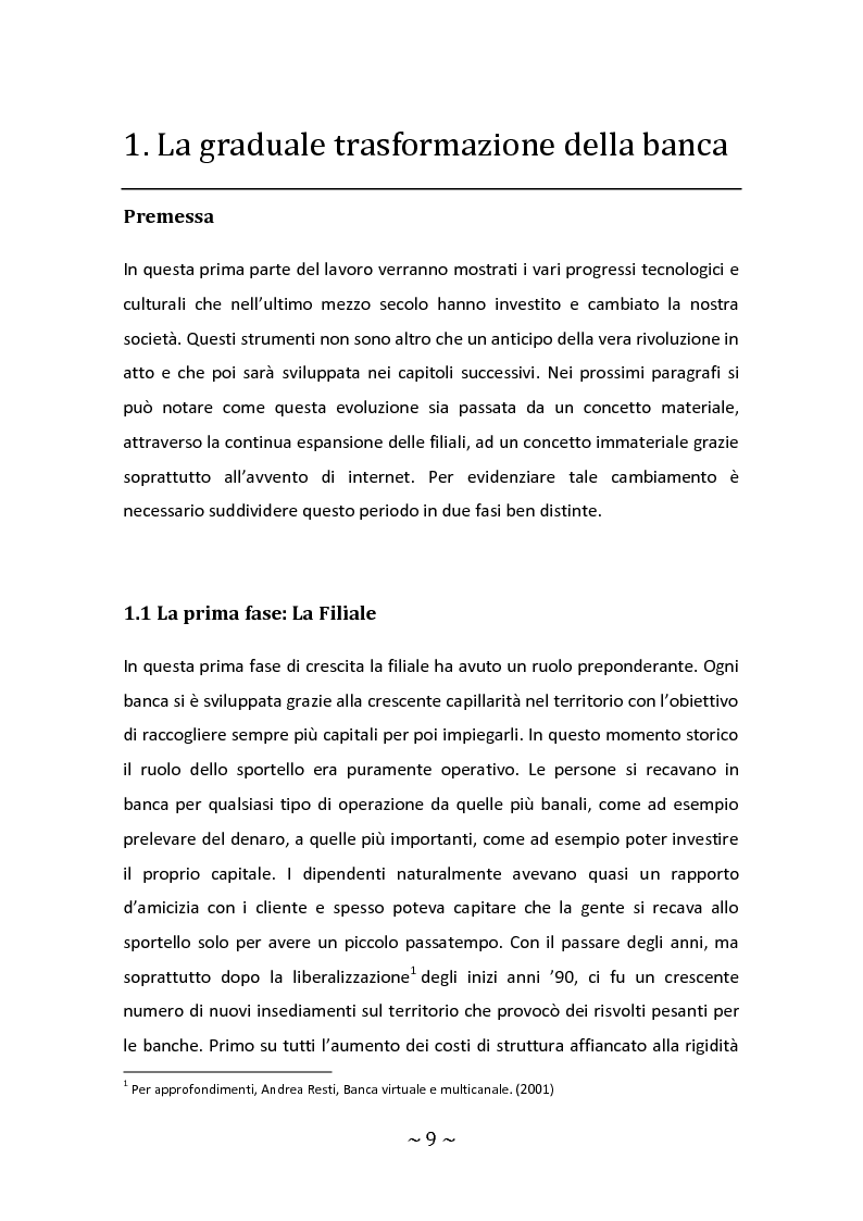 Anteprima della tesi: I cambiamenti nel rapporto banca-clienti a fronte dell'esperienza Web 2.0. Il caso del Banco Popolare, Pagina 6