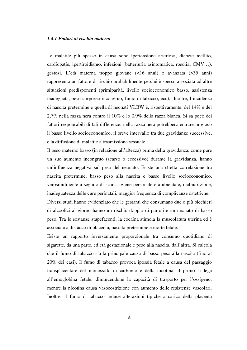 Anteprima della tesi: Assistenza infermieristica al neonato pretermine in TIN con problematiche respiratorie, Pagina 8