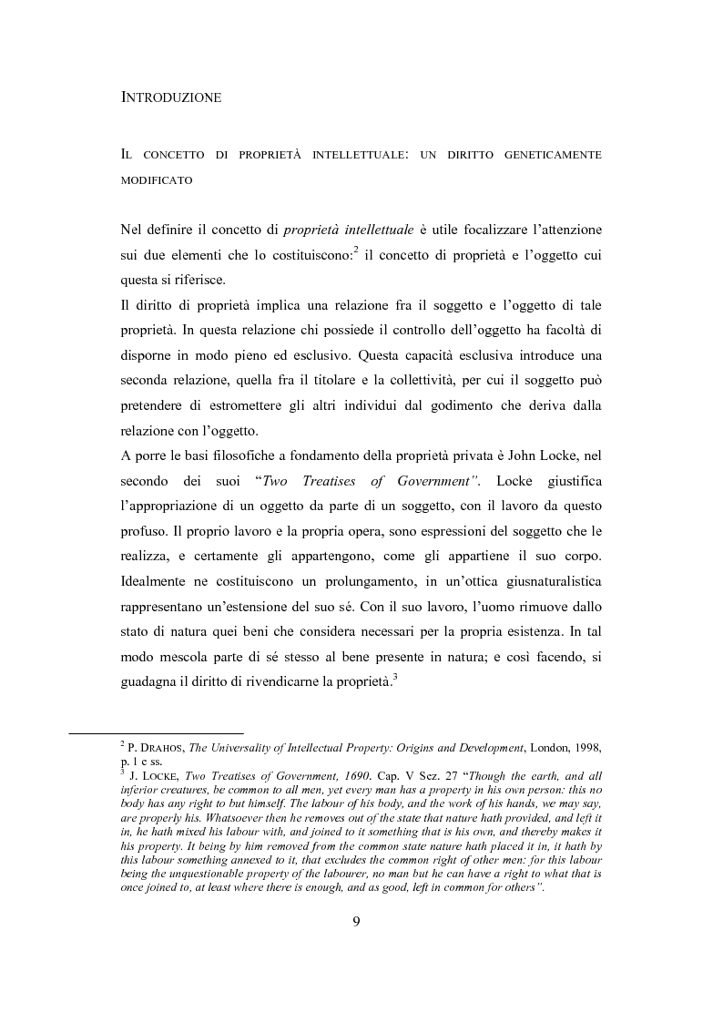 Anteprima della tesi: Proprietà intellettuale e diritti umani, Pagina 5