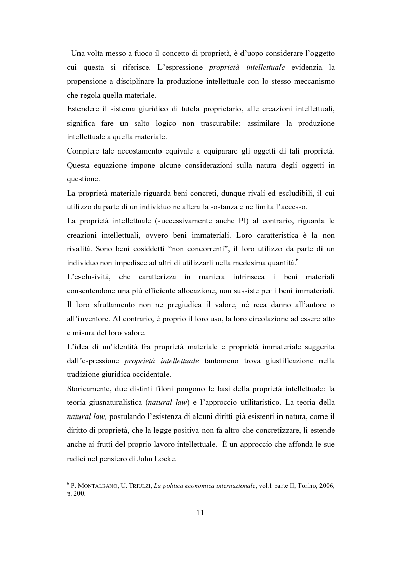 Anteprima della tesi: Proprietà intellettuale e diritti umani, Pagina 7