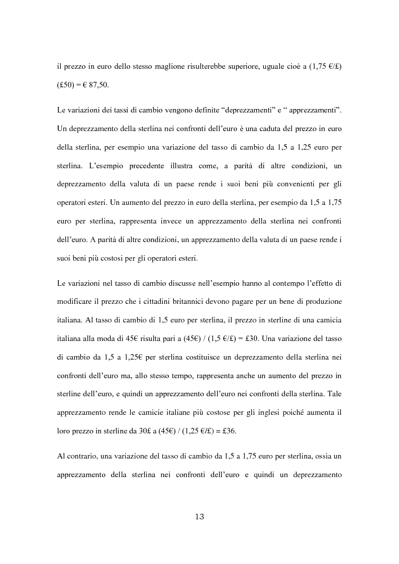 Anteprima della tesi: Sarà ancora possibile lo shopping compulsivo a New York o rimarrà un dolce ricordo per noi europei? Modelli di previsione del cambio euro/dollaro e sterlina/franco svizzero, Pagina 7