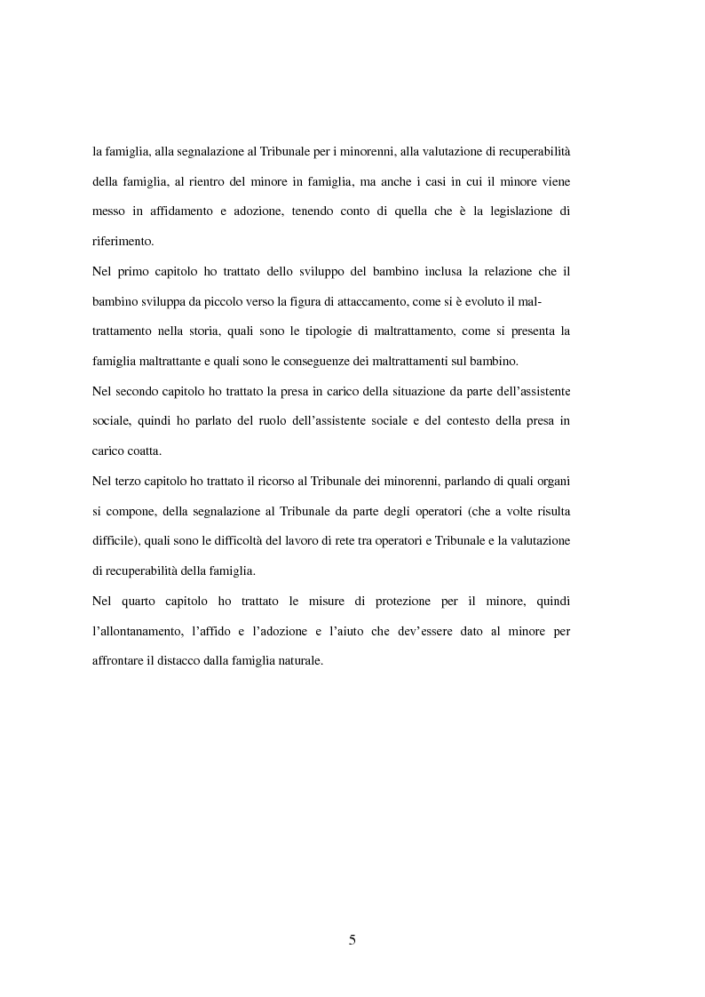 Anteprima della tesi: Bambini violati: modelli operativi e strumenti di aiuto del servizio sociale, Pagina 3