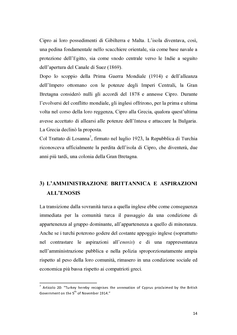 Anteprima della tesi: Cipro tra scontro e mediazione: evoluzione storica e contraddizioni della questione cipriota, Pagina 11