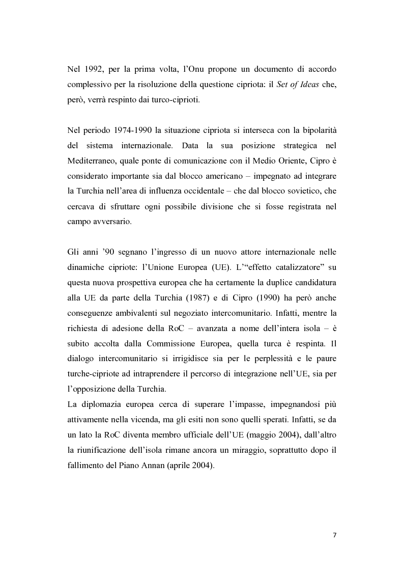 Anteprima della tesi: Cipro tra scontro e mediazione: evoluzione storica e contraddizioni della questione cipriota, Pagina 4