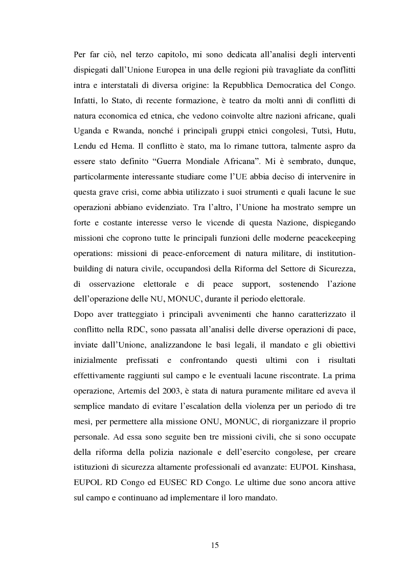 Anteprima della tesi: Prevenzione e gestione delle crisi internazionali: il ruolo dell'Unione Europea, Pagina 10